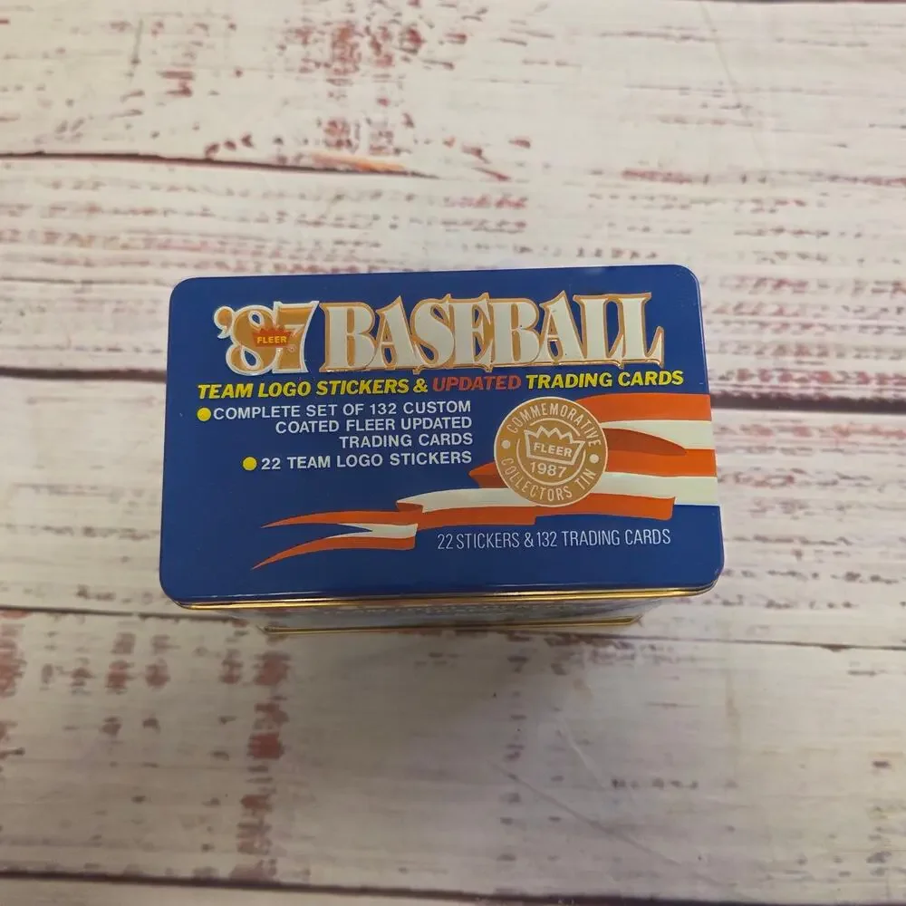 1987 Fleer Baseball Update Complete 132 Card Set 22 Stickers Collector Tin